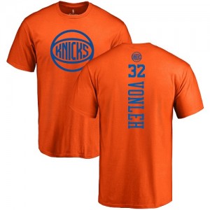 T-Shirt Basket Vonleh New York Knicks Nike Homme & Enfant #32 Orange One Color Backer