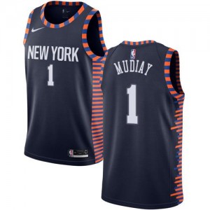 Maillots De Emmanuel Mudiay New York Knicks bleu marine 2018/19 City Edition Homme Nike #1