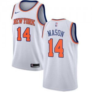 Maillots Anthony Mason Knicks Association Edition #14 Nike Homme Blanc