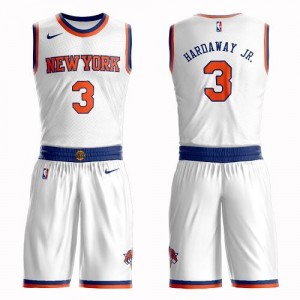 Maillots Tim Hardaway Jr. New York Knicks Nike Blanc Enfant #3 Suit Association Edition