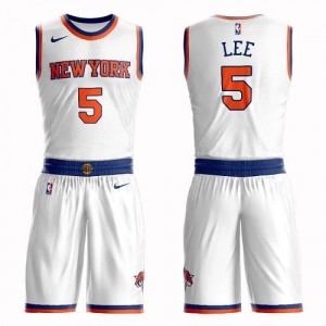 Nike Maillots De Lee New York Knicks Enfant Suit Association Edition Blanc No.5