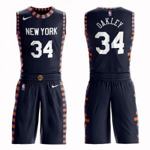 Nike NBA Maillot De Oakley Knicks No.34 bleu marine Enfant Suit City Edition