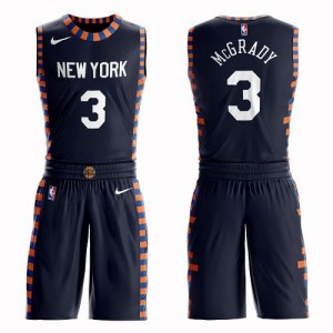 Maillot Basket Tracy McGrady Knicks bleu marine #3 Nike Homme Suit City Edition