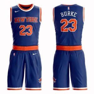Maillots Basket Burke New York Knicks Suit Icon Edition Nike Homme #23 Bleu royal