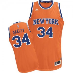 Adidas Maillots Basket Charles Oakley New York Knicks No.34 Homme Orange