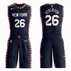 Maillots Mitchell Robinson Knicks Homme Suit City Edition No.26 Nike bleu marine