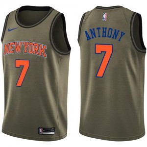 Nike Maillot Basket Anthony New York Knicks Enfant Salute to Service #7 vert