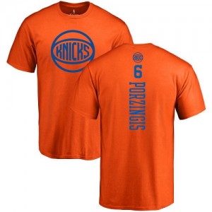 Nike T-Shirt Kristaps Porzingis New York Knicks Orange One Color Backer #6 Homme & Enfant 