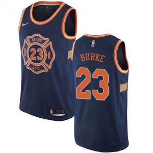 Nike NBA Maillots De Burke New York Knicks Homme bleu marine City Edition #23
