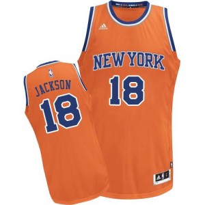 Maillots Basket Jackson Knicks Adidas No.18 Orange Homme