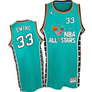 Maillot Ewing New York Knicks 1996 All Star Throwback Homme Mitchell and Ness No.33 Bleu clair
