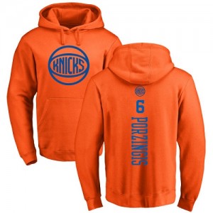 Nike Hoodie Porzingis New York Knicks Orange One Color Backer No.6 Homme & Enfant Pullover