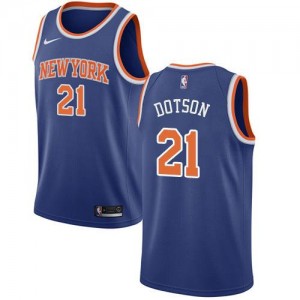 Nike Maillots Damyean Dotson Knicks Icon Edition Homme Bleu royal No.21