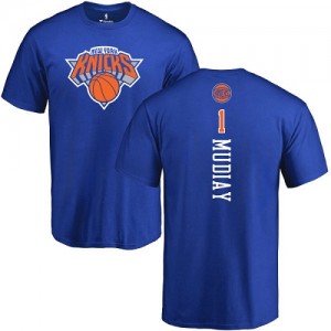 Nike NBA T-Shirts Basket Mudiay New York Knicks Bleu royal Backer Homme & Enfant No.1