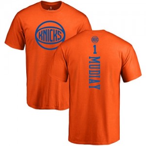 Nike NBA T-Shirt Emmanuel Mudiay New York Knicks Homme & Enfant No.1 Orange One Color Backer 