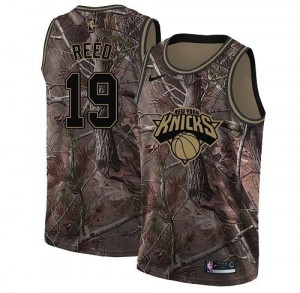 Nike NBA Maillots Basket Willis Reed New York Knicks #19 Camouflage Realtree Collection Homme
