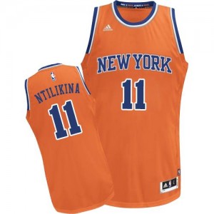 Maillot De Basket Ntilikina Knicks Adidas Enfant Orange No.11