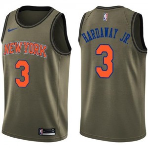 Nike Maillots De Basket Hardaway Jr. Knicks No.3 Salute to Service vert Enfant