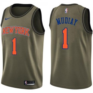 Nike Maillot De Basket Mudiay New York Knicks Homme vert Salute to Service No.1