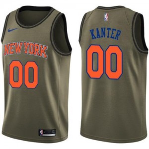 Maillot De Kanter New York Knicks Nike Enfant #00 vert Salute to Service