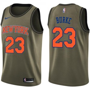 Nike Maillot Trey Burke Knicks No.23 vert Salute to Service Homme