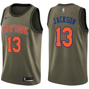 Maillot Jackson New York Knicks No.13 vert Homme Salute to Service Nike