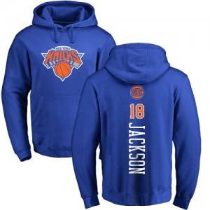 Nike NBA Sweat à capuche De Basket Jackson New York Knicks Homme & Enfant Pullover #18 Bleu royal Backer