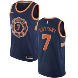 Maillot Carmelo Anthony Knicks Homme Nike #7 bleu marine City Edition
