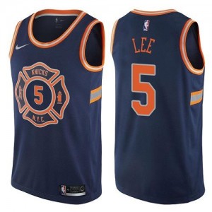 Nike NBA Maillot De Courtney Lee Knicks bleu marine City Edition #5 Homme