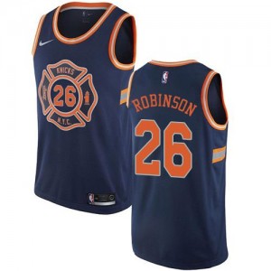 Nike Maillot De Mitchell Robinson New York Knicks City Edition No.26 Homme bleu marine