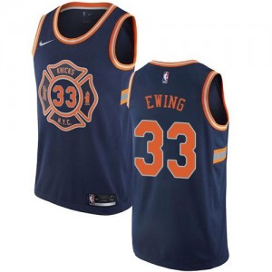 Maillot De Basket Ewing New York Knicks City Edition No.33 Nike bleu marine Homme