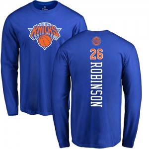 T-Shirts Robinson New York Knicks #26 Homme & Enfant Nike Bleu royal Backer Long Sleeve
