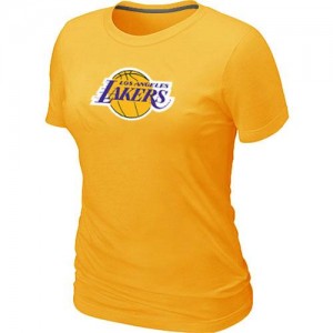 Tee-Shirt De Basket Lakers Femme Jaune Big & Tall Primary Logo 