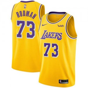 Nike NBA Maillot Basket Dennis Rodman Lakers or No.73 Homme Icon Edition