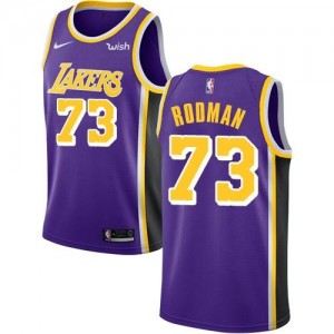 Maillots Basket Rodman Lakers No.73 Statement Edition Violet Nike Homme