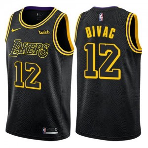 Nike Maillots De Divac Los Angeles Lakers Noir City Edition #12 Enfant