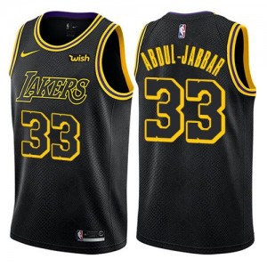 Nike NBA Maillot Kareem Abdul-Jabbar Los Angeles Lakers No.33 Noir City Edition Enfant