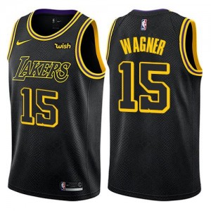 Nike Maillots Moritz Wagner Lakers No.15 Homme City Edition Noir