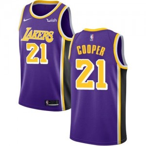 Maillot Cooper Lakers Homme #21 Violet Statement Edition Nike
