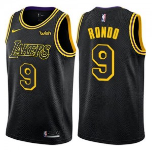 Nike NBA Maillot De Basket Rondo LA Lakers City Edition No.9 Noir Homme