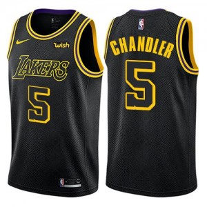 Nike Maillots Tyson Chandler Los Angeles Lakers City Edition Enfant No.5 Noir