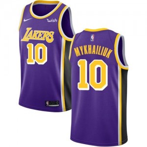 Maillots De Basket Sviatoslav Mykhailiuk Lakers Violet #10 Nike Statement Edition Homme