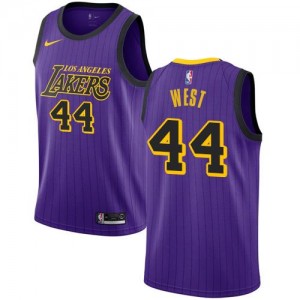 Nike NBA Maillots Basket West LA Lakers No.44 Violet City Edition Enfant