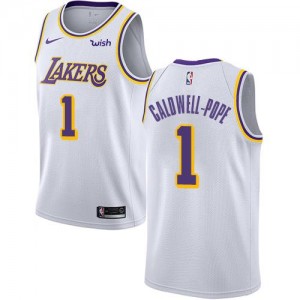 Maillot De Kentavious Caldwell-Pope LA Lakers #1 Homme Blanc Nike Association Edition