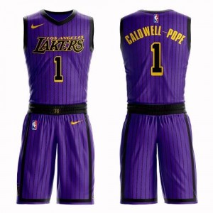 Maillot De Basket Caldwell-Pope LA Lakers No.1 Nike Suit City Edition Violet Enfant