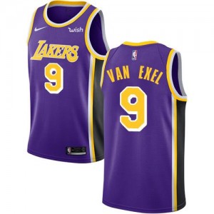 Nike NBA Maillot Nick Van Exel LA Lakers #9 Violet Homme Statement Edition