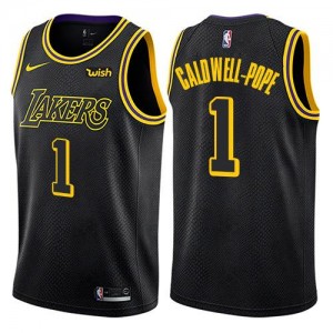Maillot Basket Kentavious Caldwell-Pope Los Angeles Lakers Nike City Edition No.1 Noir Homme