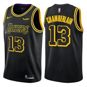 Nike Maillots Basket Chamberlain Lakers #13 City Edition Homme Noir