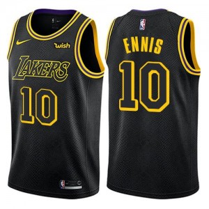 Maillot Ennis LA Lakers Noir Enfant Nike City Edition No.10