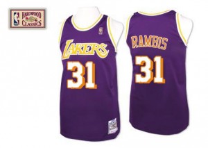 Mitchell and Ness NBA Maillots Rambis Lakers Homme #31 Violet Throwback
